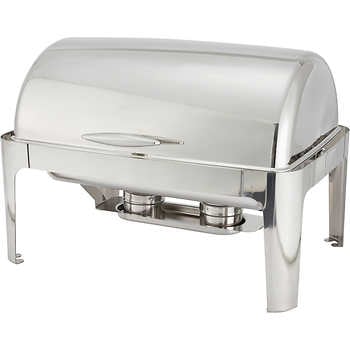 Artisan Round Chafer Substitute with Black Handle - Stainless