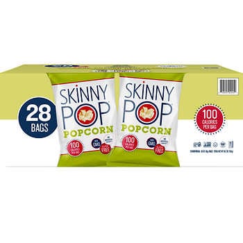 SkinnyPop Popcorn, Gluten Free, Non-GMO, Healthy Snacks, Skinny Pop Variety  Pack (Original & Dairy Free White Cheddar Popcorn), 0.5oz Individual Size