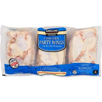 Kirkland Signature Organic Chicken Party Wings, 7 lb avg wt