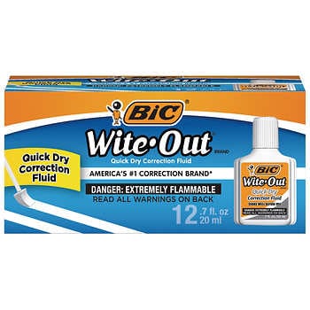 BIC Wite-Out Brand EZ Correct Correction Tape with Soft Rubber Grip, White,  10-Count, Applies Dry for Quick Editing : : Office Products