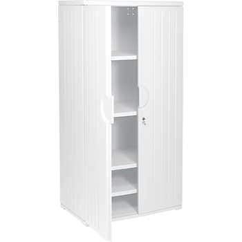 Rubbermaid Storage Cabinets with Doors  Double door storage cabinet,  Utility storage cabinet, Storage cabinet shelves