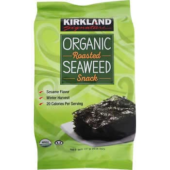 Kirkland Signature Organic Roasted Seaweed with Sesame Oil, 0.60 oz, 10 ...