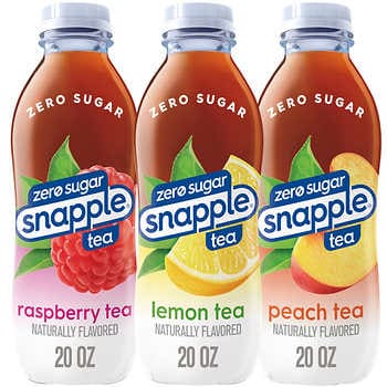 Zero Sugar Snapple Peach Tea, 16fl oz, 12ct