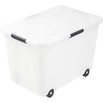 Iris Storage Container with Lid, Clear, 11 Gallon, 3 ct