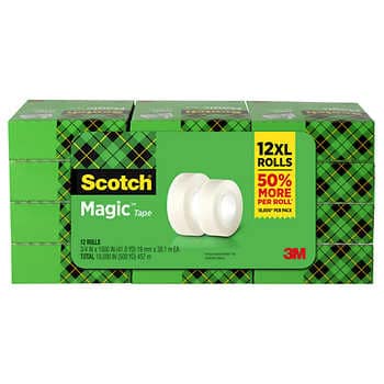 Scotch Permanent Double-Sided Tape With C40 Dispenser, 1/2 x 900