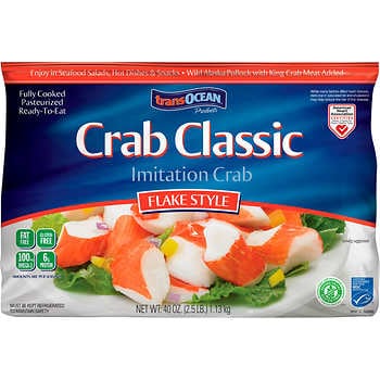 Trans Ocean Crab Classic Imitation Crab, Flake, 2.5 lbs | Costco