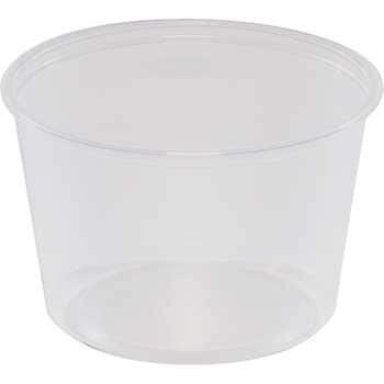 16oz. Clear Plastic Disposable Containers w/ Lids 50ct.