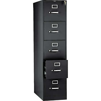 Hon 310 Series Vertical 5 Drawer File Cabinet 15 W X 60 H X 26 1