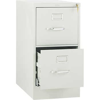 Hon 510 Series Vertical 2 Drawer File Cabinet 15 W X 29 H X 25 D