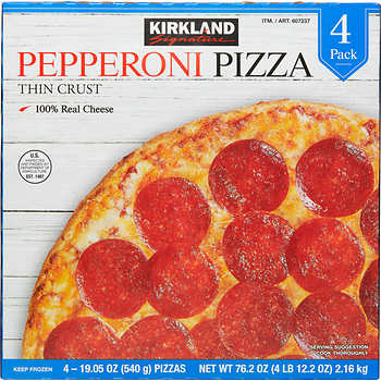 Kirkland Signature Pepperoni Pizza Thin Crust 4 Ct Costco