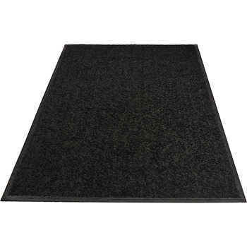 Guardian Platinum Series Indoor Wiper Floor Mat, Rubber with Nylon Carpet,  4'x6', Grey