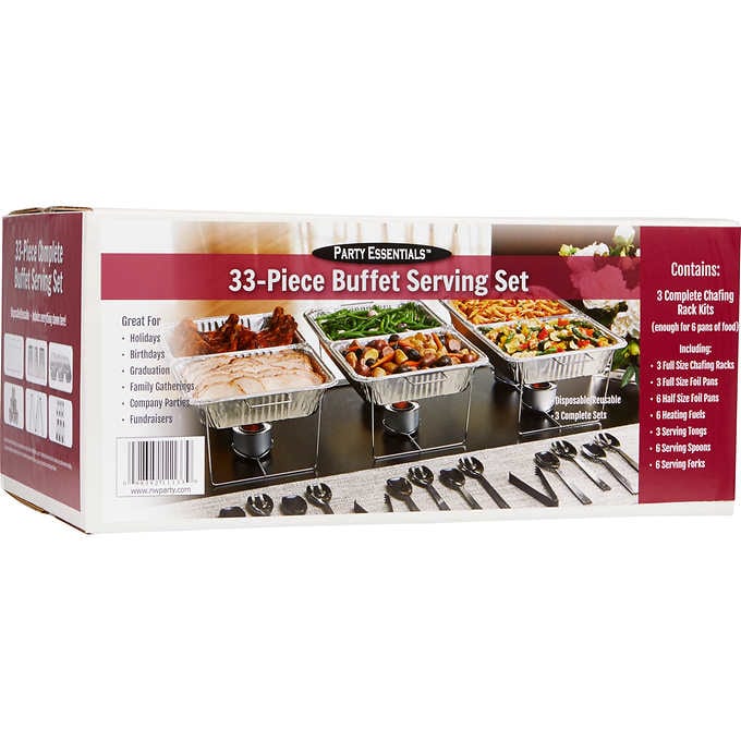 Family-size Triple Buffet Server with Food Warmer