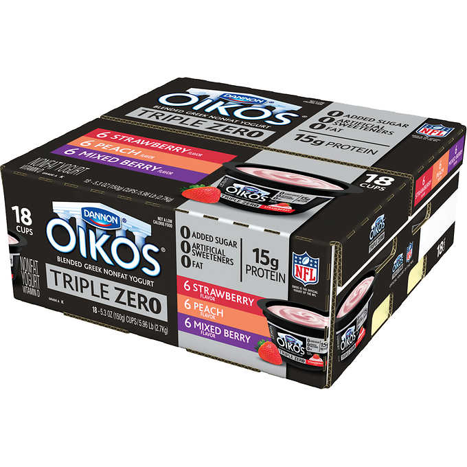 Oikos Triple Zero Vanilla Protein Nonfat Greek Yogurt Cup, 5.3 oz