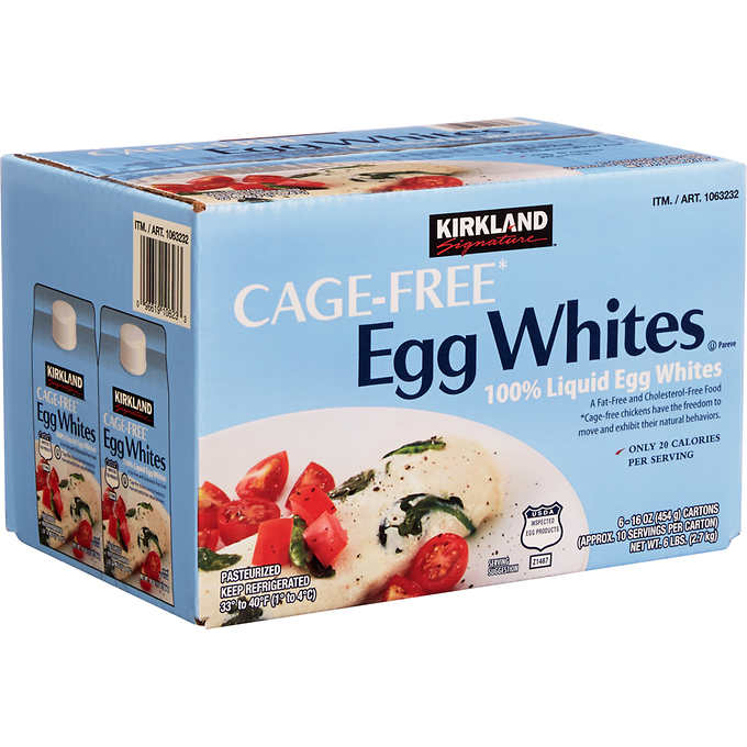 Kirkland Signature Liquid Egg Whites Cage Free 16 oz 6 ct Costco