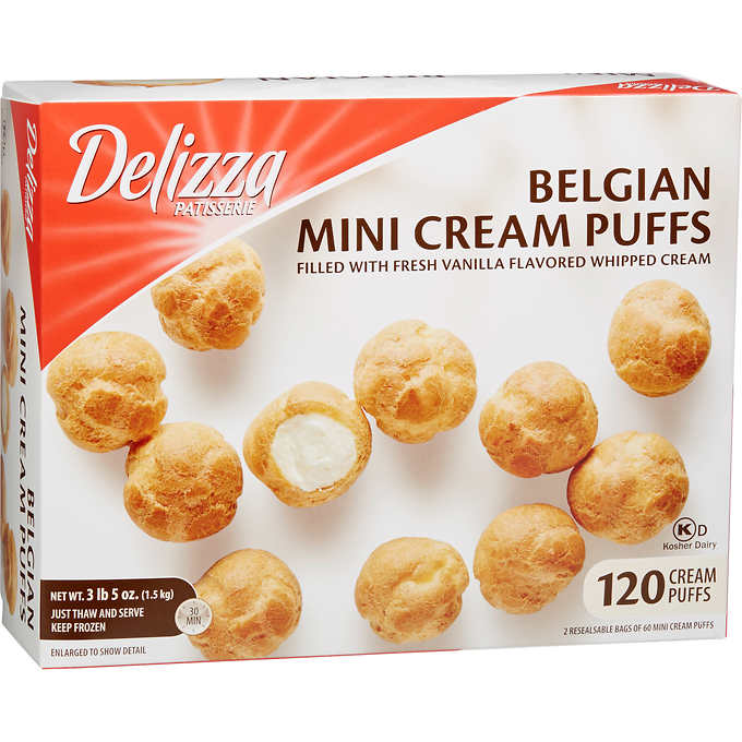 Delizza Patisserie Belgian Mini Cream Puffs, 120 ct | Costco