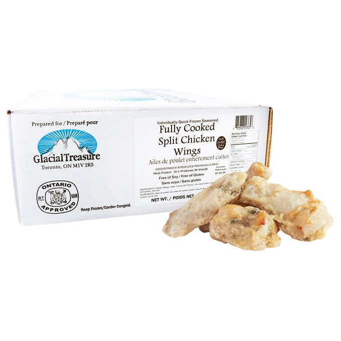 Glacial Treasure Fully Cooked Split Frozen Chicken Wings 4 Kg Costco