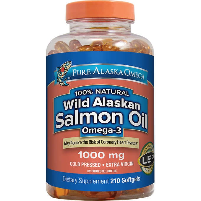 Pure Alaska Omega Wild Alaskan Salmon Oil Omega 3 1000 mg 210