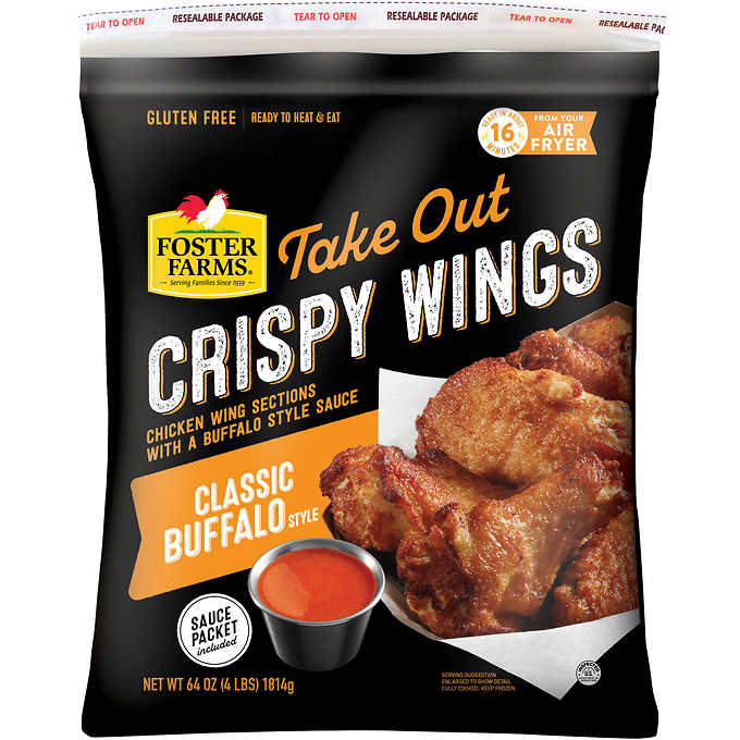 Foster Farms Chicken Wings Buffalo Style 4 Lbs