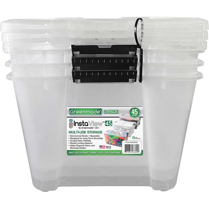 1 Quart Freezer Storage Container (3-Pack)