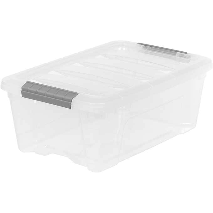 IRIS USA 4 Pack 91qt Large Clear View Plastic Storage Bin with Lid and  Secure Latching Buckles