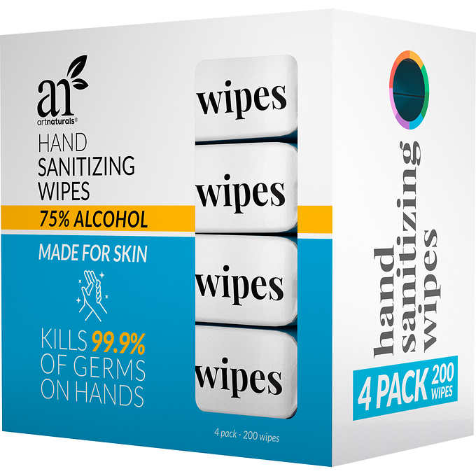 Artnaturals Hand Sanitizing Wipes 200 Wipes Costco