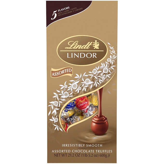 Lindt Lindor Chocolate Truffles, Assorted Flavors, 21.2 oz