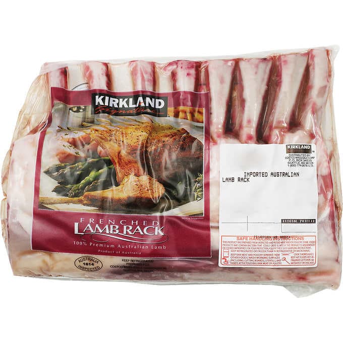 Kirkland Signature Halal Frenched Rack of Lamb 2 lb avg wt Costco