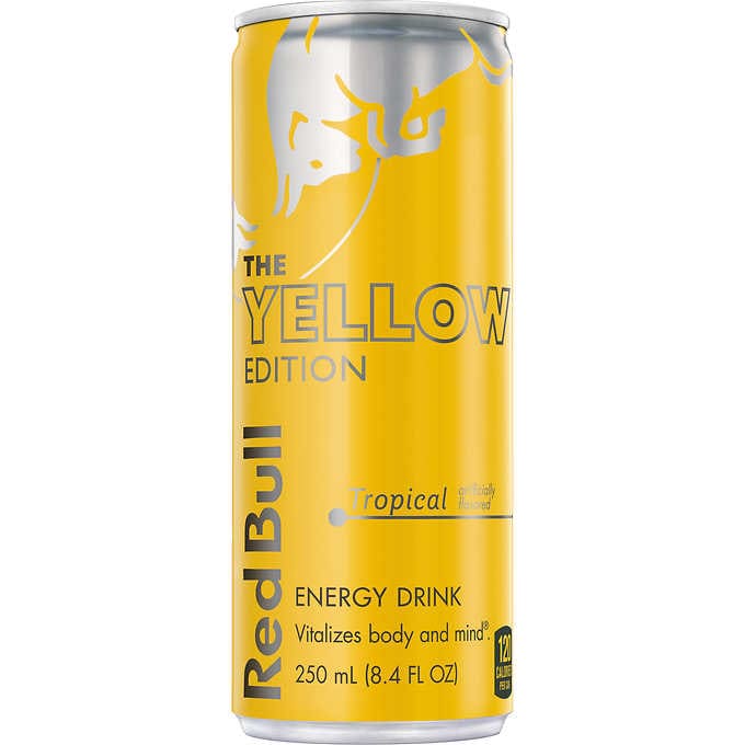 Red Bull Yellow Edition Energy Drink Tropical 8 4 Oz 24 Ct Costco