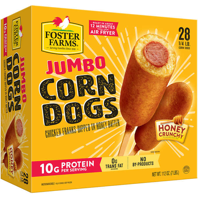 Jumbo Corn Dogs Honey Crunchy 28 ct - Products - Foster Farms