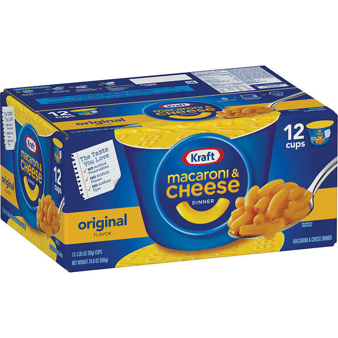 Kraft Macaroni & Cheese Cups, 2.05 oz, 12 ct