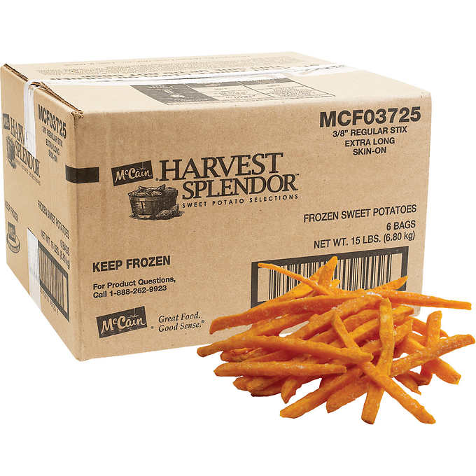 McCain Sweet Potato Waffle Fries, 2.5 lb. Bag - 6/Case