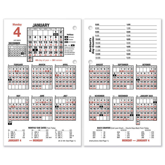 2024 Year at a Glance Foldout Planner Insert PRINTED 