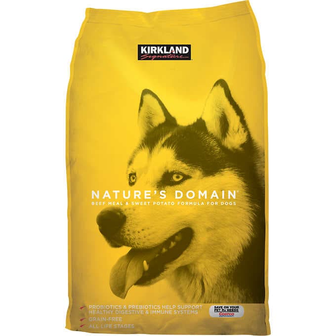 Kirkland dog clearance food green bag