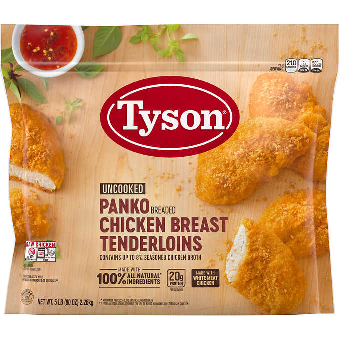 Tyson Panko Breaded Chicken Breast Tenderloins 5 Lbs Costco