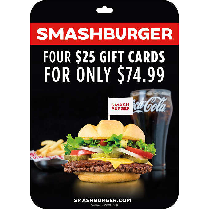 Smashburger Restaurant Four 25 Gift Cards 1