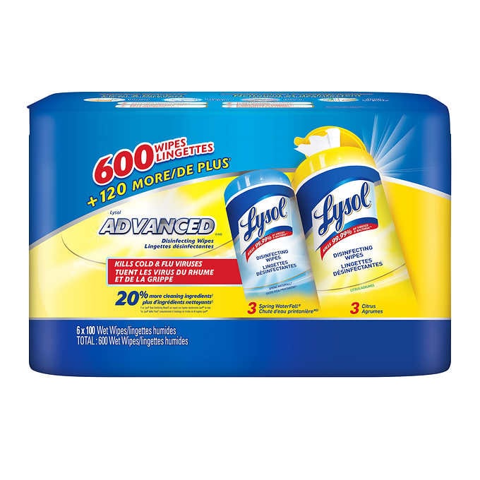 Lysol lingettes désinfectantes, agrumes, contenant de 80 lingettes