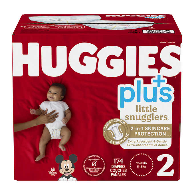 Huggies Plus Size 2 Diapers, Pack of 174