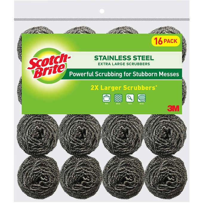 Stainless Steel Wire Dish Pan Scrubber Pad Cleaning Tool 60mm 6pcs - Silver  - 2.4 x 1(D*T) - Bed Bath & Beyond - 33902650