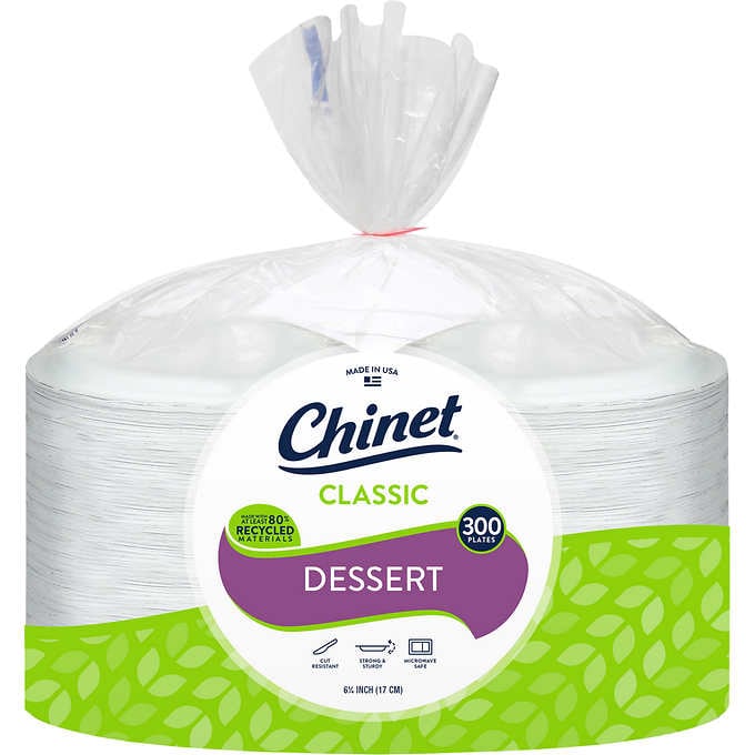 Chinet 21225 Heavy Duty Plates, Paper, 6 size, White 125 per Pack